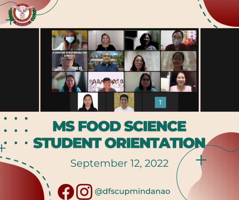 MS Food Science Orientation